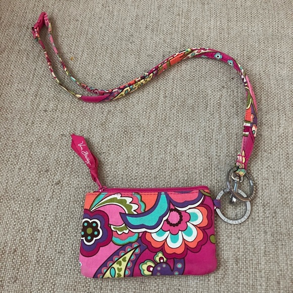Vera Bradley Handbags - Vera Bradley pink purple and orange lanyard
